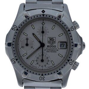 RARE Men's Tag Heuer 2000 Series 38mm Stainless Steel Auto LWO 283 Watch 162.206